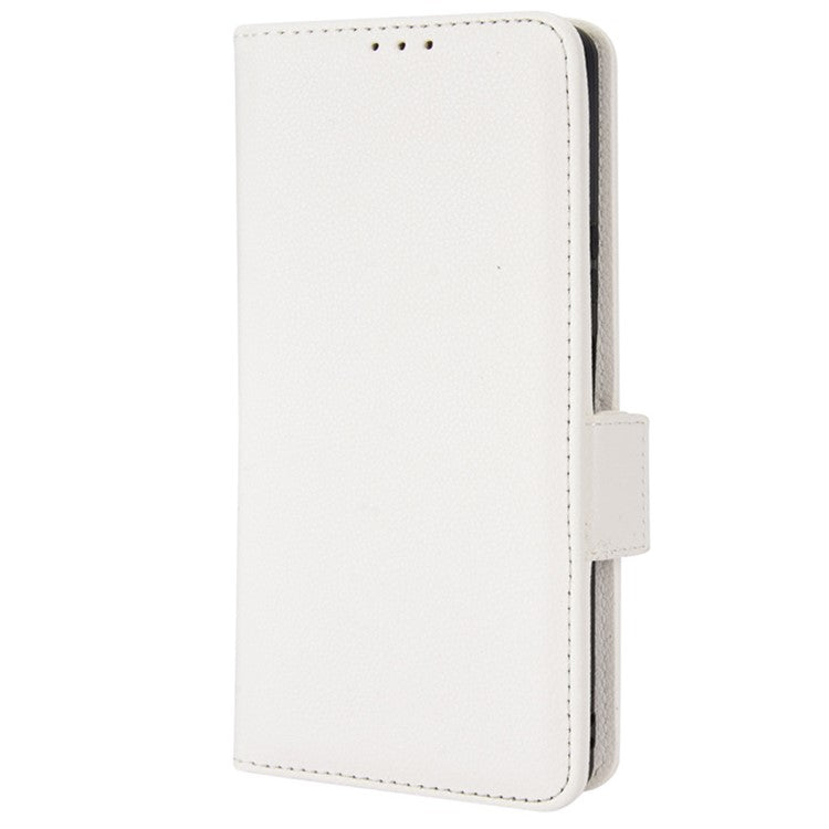 For Sony Xperia 1 III 5G Shockproof Phone Case Litchi Texture PU Leather Stand Wallet Protective Cover - White