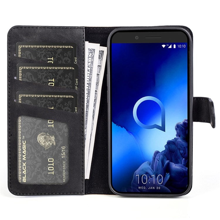 For Sony Xperia 5 II Color Splicing Flip Wallet Phone Case PU Leather Inner TPU Full Body Shockproof Magnetic Closure Stand Cover - Black