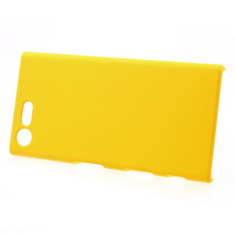 For Sony Xperia X Compact Rubber Coating Back PC Phone Case - Yellow
