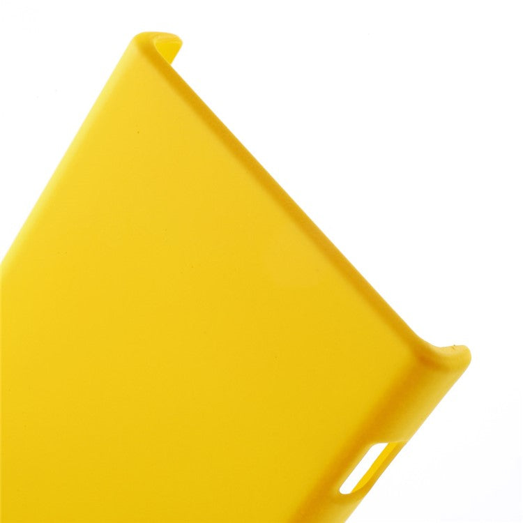 For Sony Xperia X Compact Rubber Coating Back PC Phone Case - Yellow