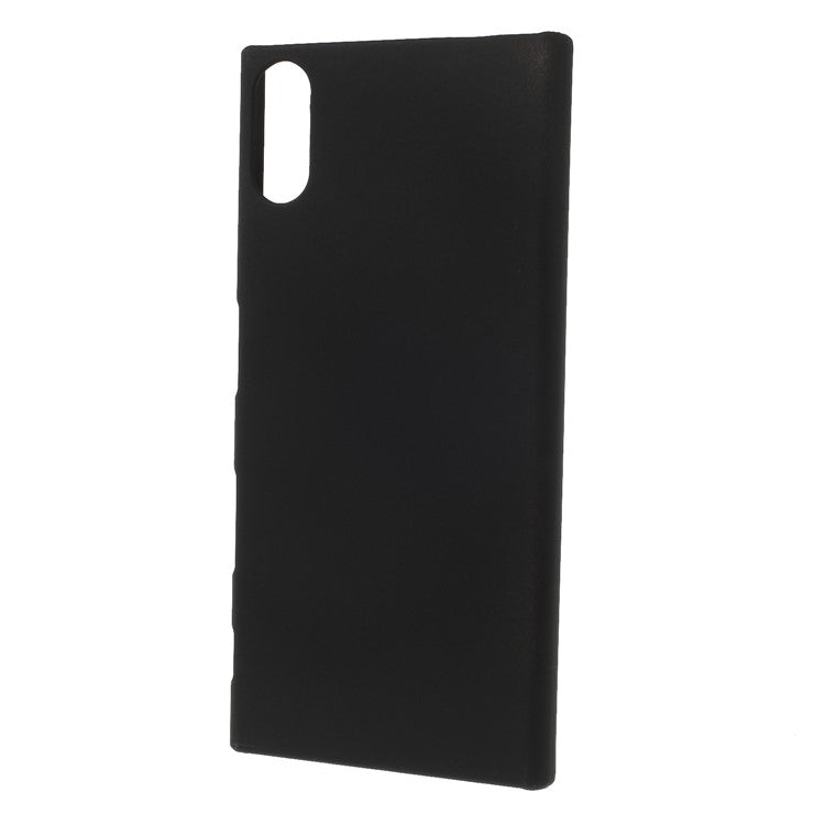 For Sony Xperia XZs / XZ Rubberized Back Plastic Cover - Black