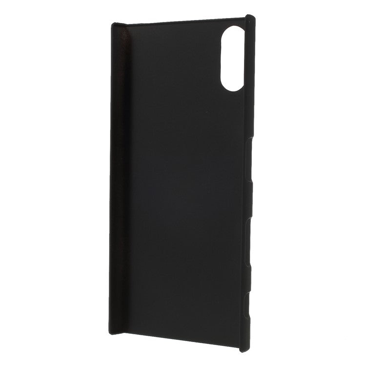 For Sony Xperia XZs / XZ Rubberized Back Plastic Cover - Black