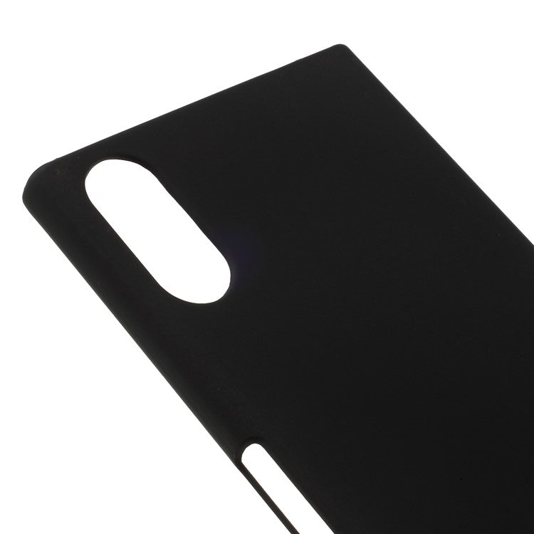 For Sony Xperia XZs / XZ Rubberized Back Plastic Cover - Black