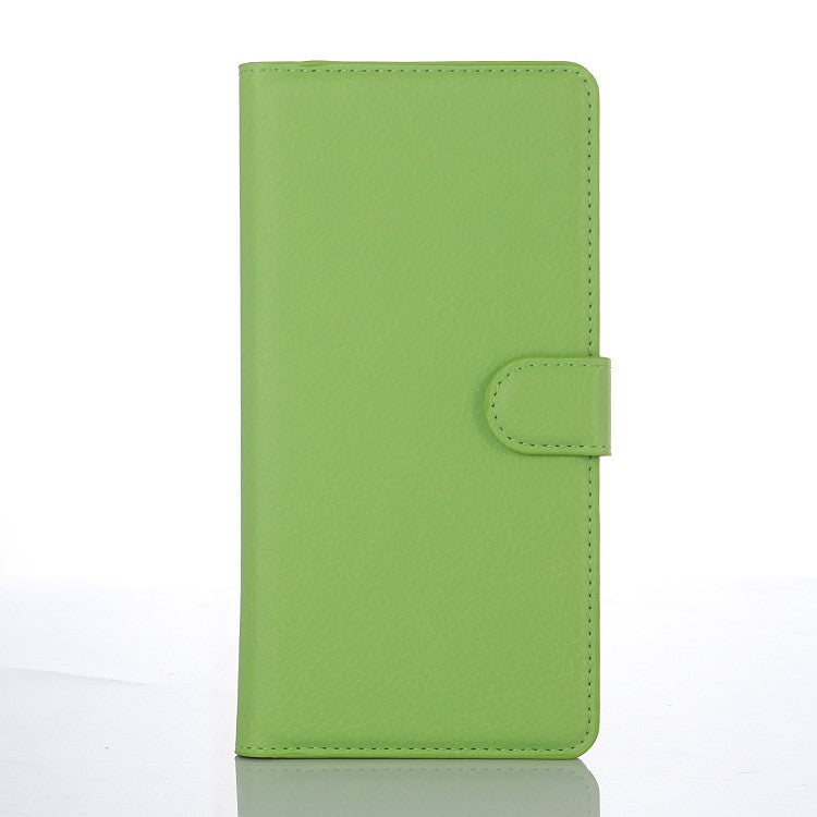 Litchi Grain Leather Magnetic Flip Wallet Case for Sony Xperia XA1 - Green