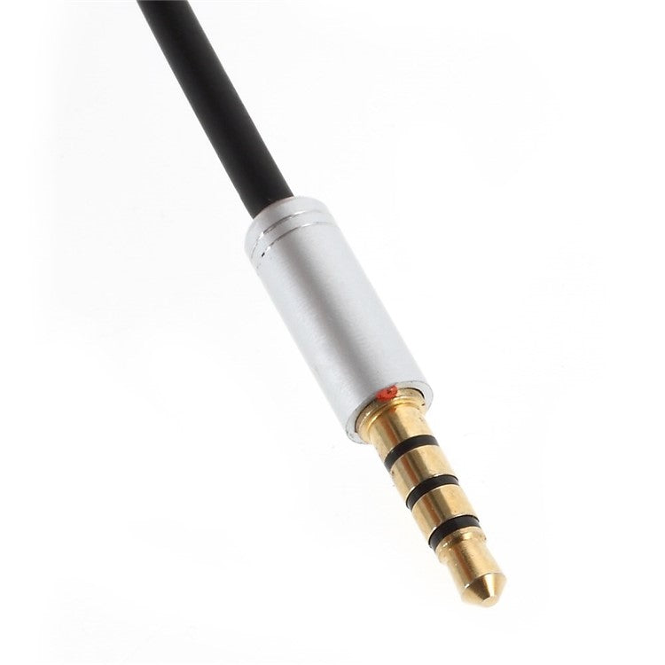 3.5mm Male to 2 Female Audio Extension Cord Earphone Audio Splitter Cable, Length: 30cm - Silver Color