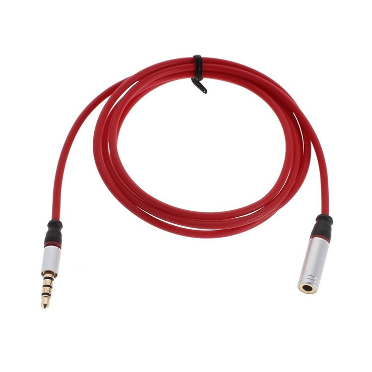 3.5mm Male to Female Extension Audio Cable for iPhone Samsung LG etc - Red