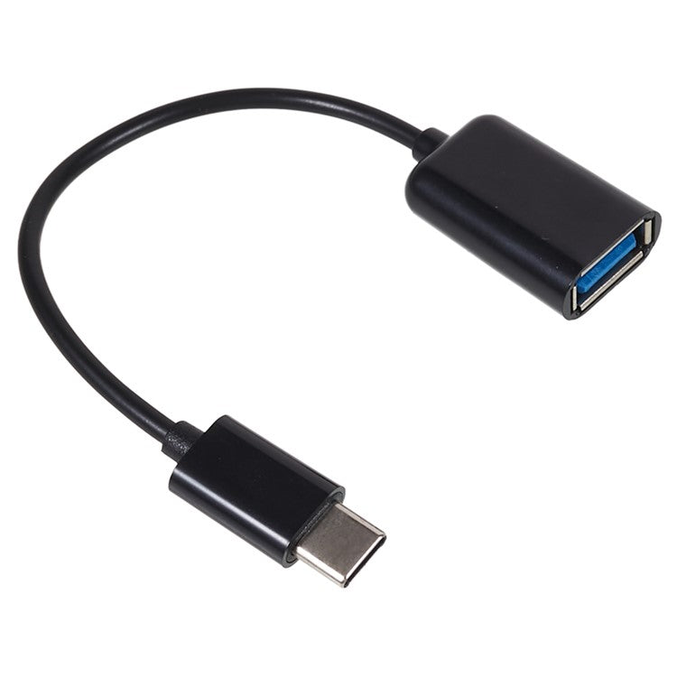 USB 3.1 Type-C Male to USB 2.0 A Female OTG Cable - Black