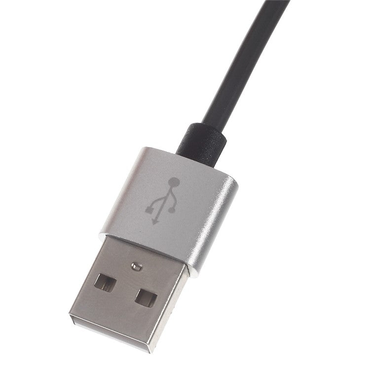 Retractable Micro USB Data Sync Charge Spring Cable for Samsung HTC LG - Silver Color