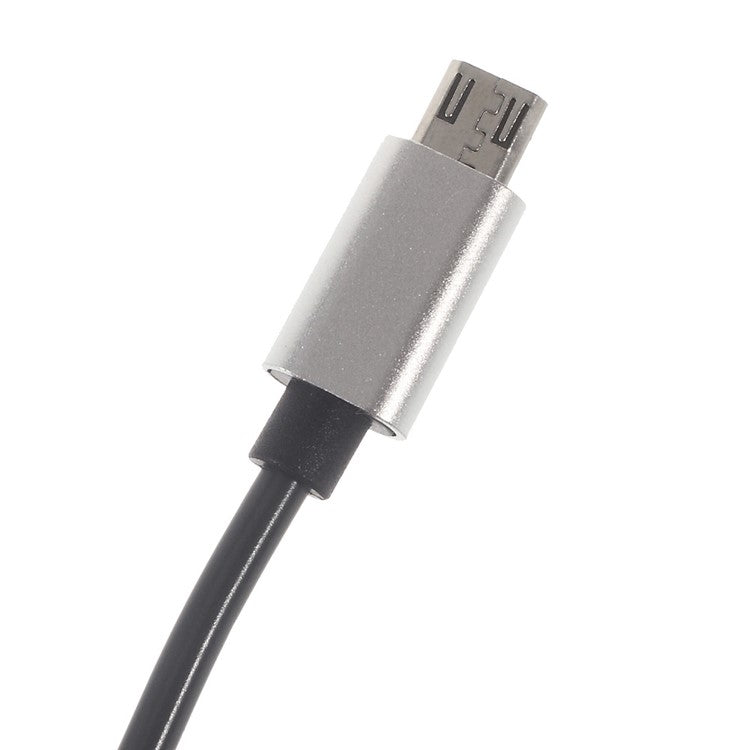 Retractable Micro USB Data Sync Charge Spring Cable for Samsung HTC LG - Silver Color