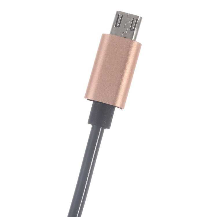 Retractable Micro USB Data Sync Charge Spring Cable for Samsung HTC LG - Rose Gold Color