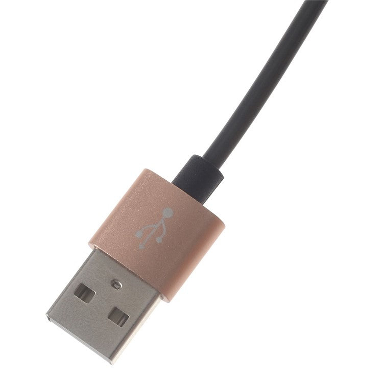 Retractable Micro USB Data Sync Charge Spring Cable for Samsung HTC LG - Rose Gold Color