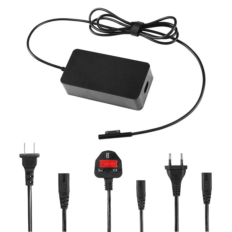 15V 4A Power Charger Adapter for Microsoft Pro 5/4/3, Surface Book 2017/1706/1800/1735/1736 - EU Plug