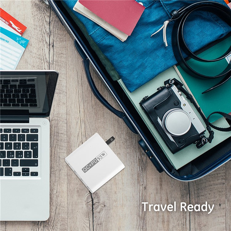 WLX-A6 PD20W+QC3.0 Multi-Port USB with PD Type-C Fast Charging Mobile Phone Power Adapter - US Plug