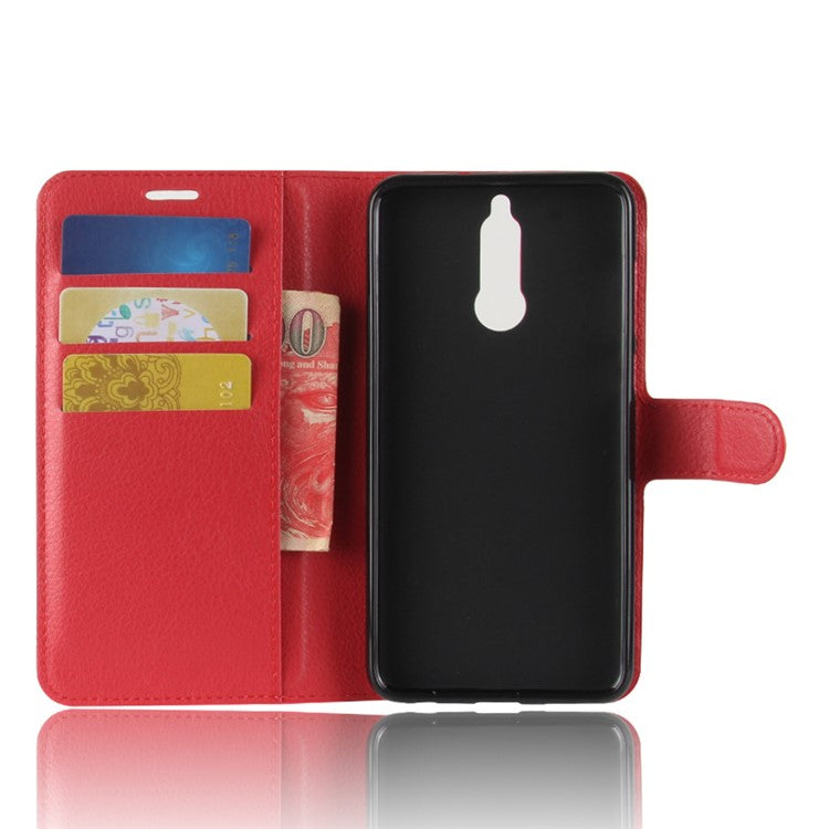 For Huawei nova 2i / Maimang 6 / Mate 10 Lite Litchi Skin Magnetic Leather Wallet Stand Case - Red