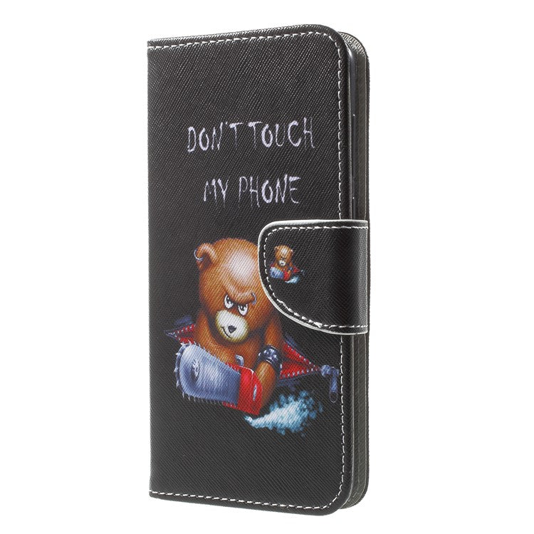 Pattern Printing Leather Wallet Cover Case for Huawei Mate 10 Lite / nova 2i / Maimang 6 / Honor 9i (India) - Brown Bear