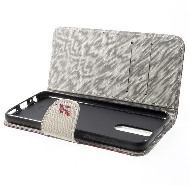 Pattern Printing Leather Stand Case with Card Slots for Huawei Mate 10 Lite / nova 2i / Maimang 6 / Honor 9i (India) - London Element