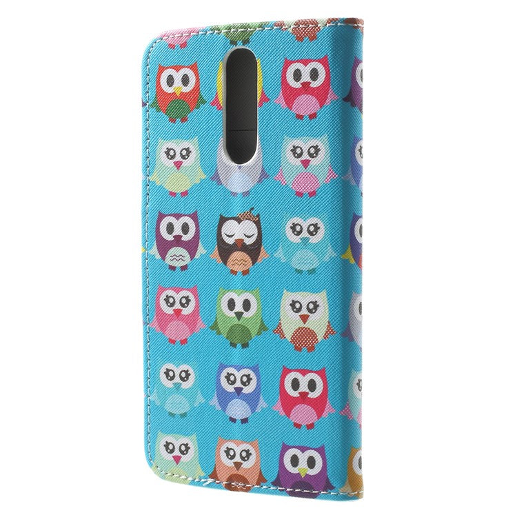 Pattern Printing Leather Stand Shell Case for Huawei Mate 10 Lite / nova 2i / Maimang 6 / Honor 9i (India) - Multiple Owls
