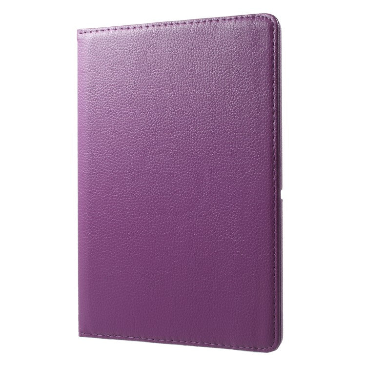 Litchi Grain Leather Protective Case with 360 Degrees Rotary Stand Hollow Design for Huawei MediaPad T3 10 - Purple