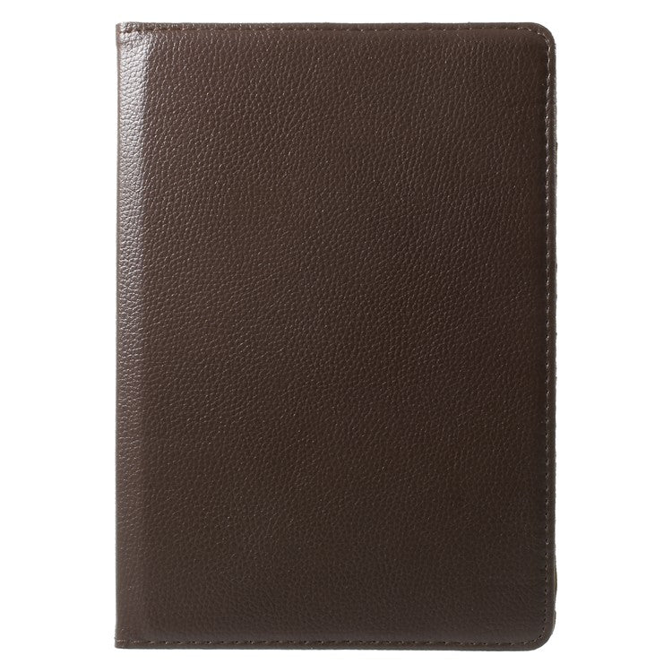 Litchi Grain Leather Protective Case with 360 Degrees Rotary Stand Hollow Design for Huawei MediaPad T3 10 - Brown