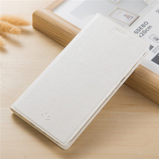 VILI DMX Style Card Holder Leather Shell for Huawei Mate 10 Lite - White