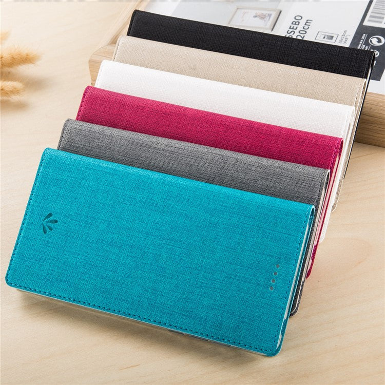 VILI DMX Style Auto-absorbed Leather Card Holder Phone Case Accessory for Huawei Mate 10 Lite - Blue