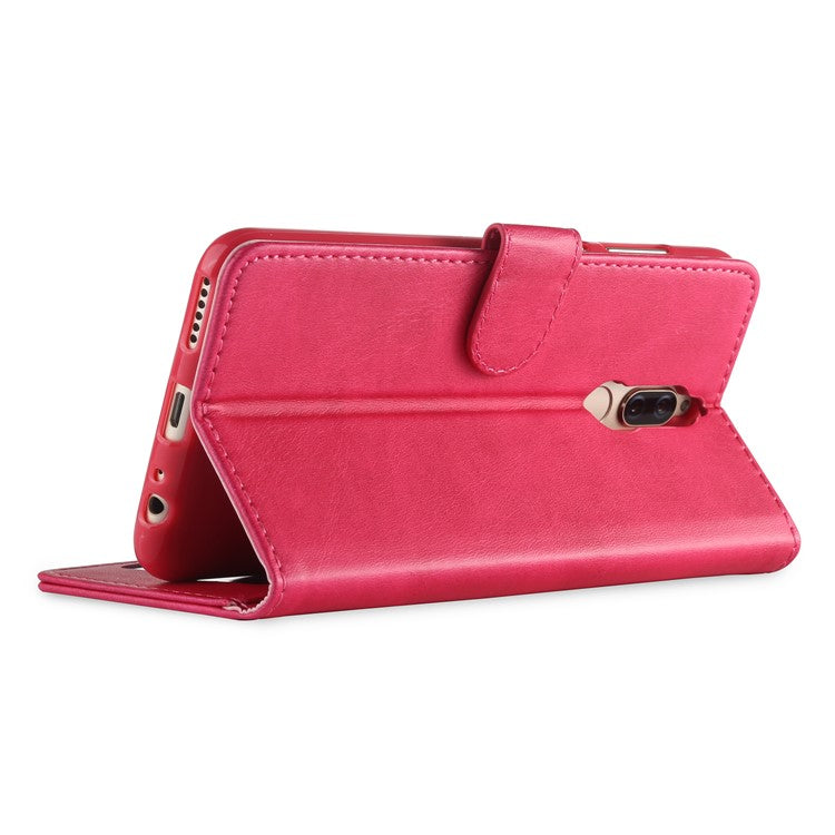 LC.IMEEKE for Huawei Mate 10 Lite / nova 2i / Maimang 6 / Honor 9i (India) PU Leather Wallet Stand Case Mobile Phone Accessory - Rose