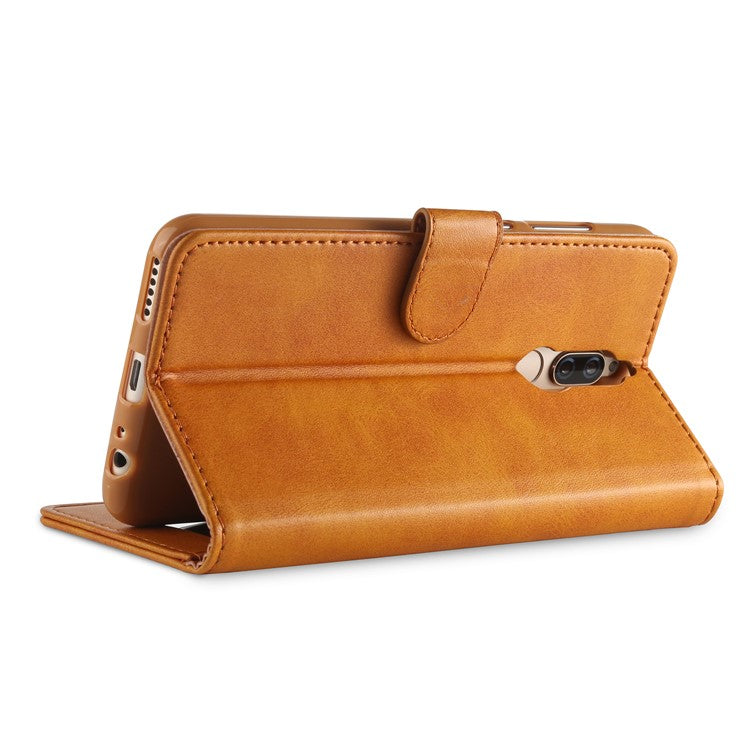 LC.IMEEKE for Huawei Mate 10 Lite / nova 2i / Maimang 6 / Honor 9i (India) PU Leather Wallet Stand Case Mobile Phone Accessory - Brown