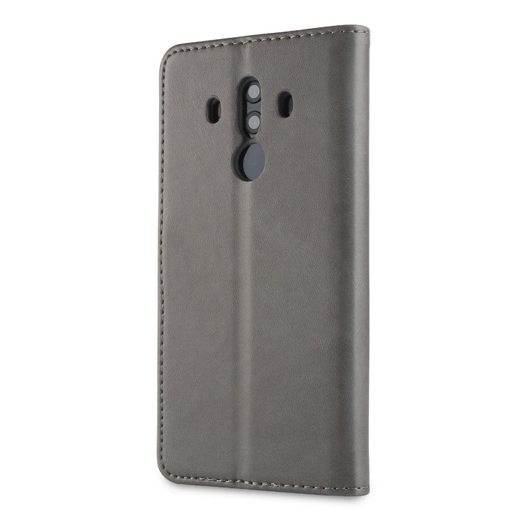 LC.IMEEKE Leather Wallet Shell with Stand for Huawei Mate 10 Pro - Grey