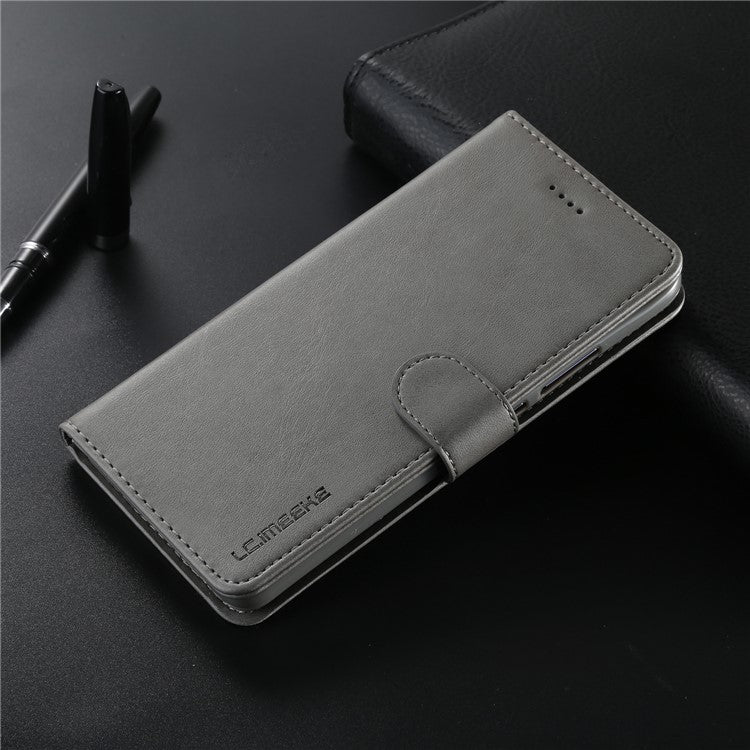 LC.IMEEKE Leather Wallet Shell with Stand for Huawei Mate 10 Pro - Grey