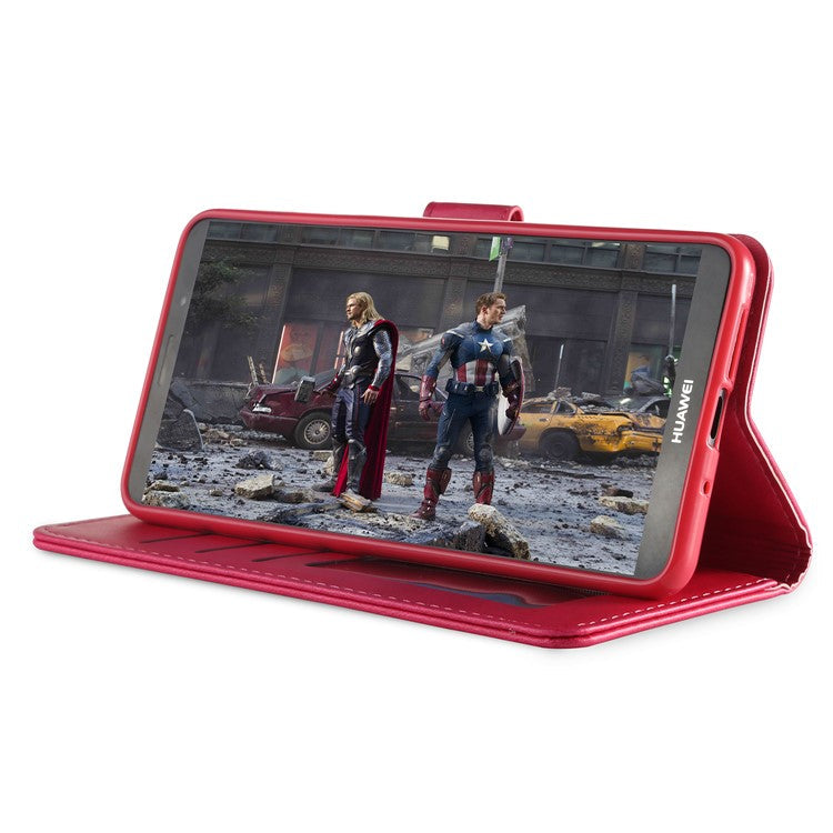 LC.IMEEKE Wallet Leather Stand Phone Cover for Huawei Mate 10 Pro - Rose