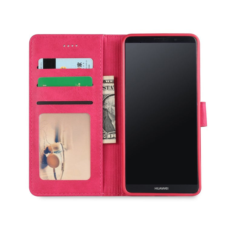 LC.IMEEKE Wallet Leather Stand Phone Cover for Huawei Mate 10 Pro - Rose