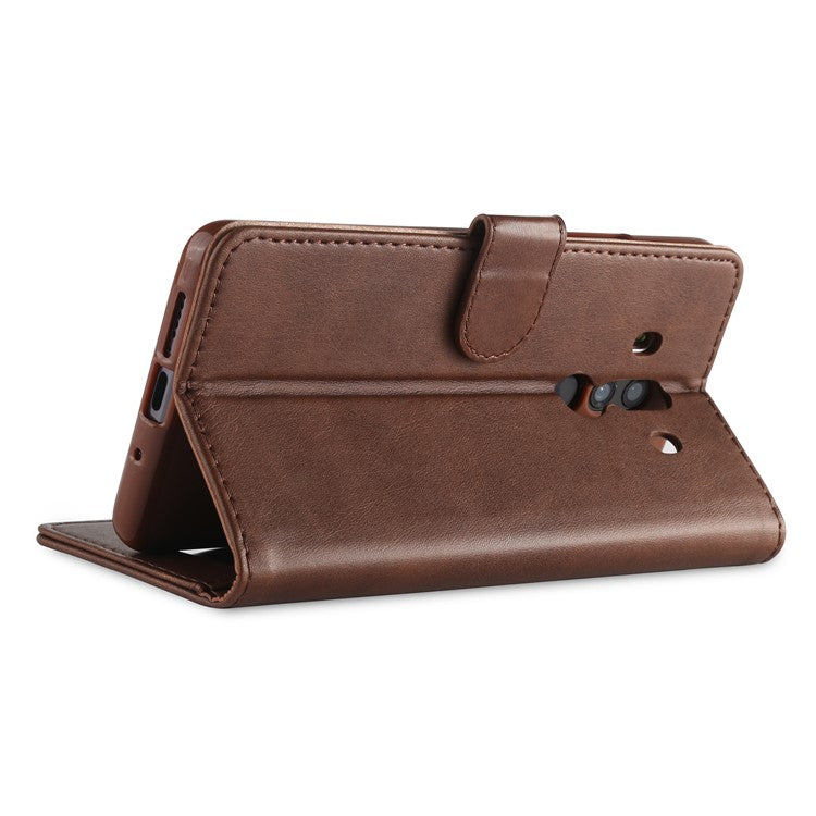 LC.IMEEKE Card Slots Leather Flip Stand Mobile Case Accessory for Huawei Mate 10 Pro - Coffee