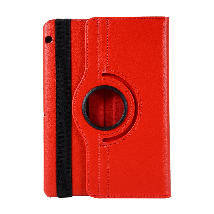 Litchi Texture 360 Degree Rotary Stand Leather Shell for Huawei MediaPad T3 10 9.6 inch - Red