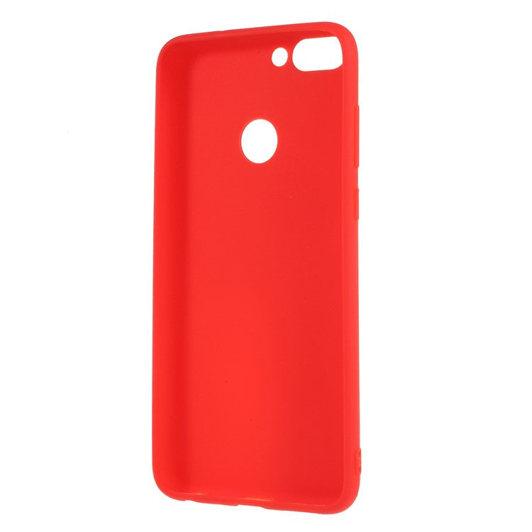 Matte Anti-scratch TPU Phone Shell for Huawei P Smart/Enjoy 7S - Red