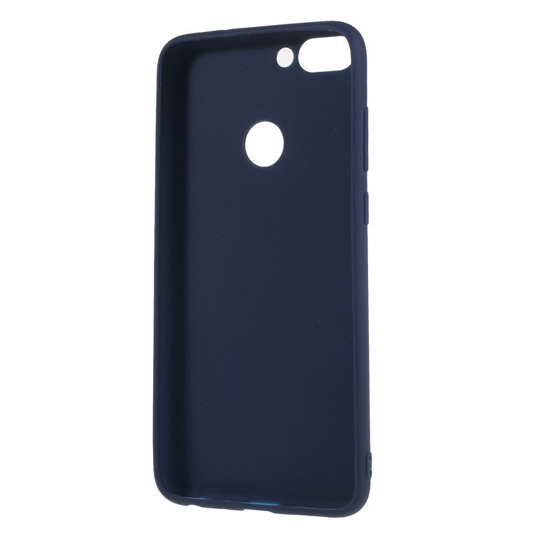 Matte Anti-scratch TPU Cell Phone Case for Huawei P Smart/Enjoy 7S - Dark Blue