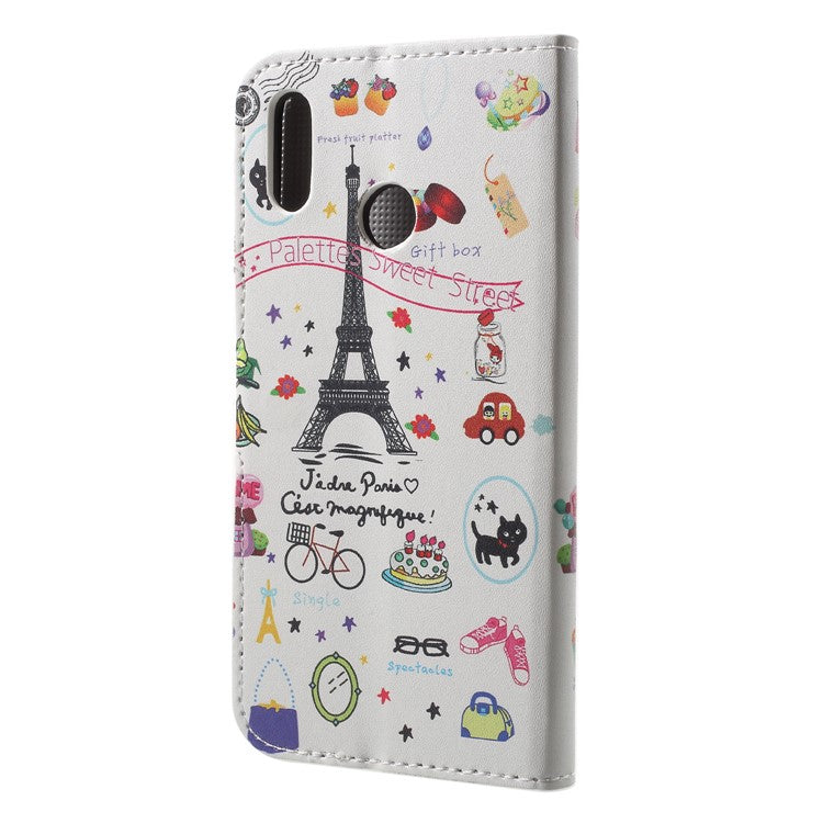 Pattern Printing Wallet Stand Leather Phone Cover for Huawei P20 Lite / Nova 3e - Palettes Sweet Street