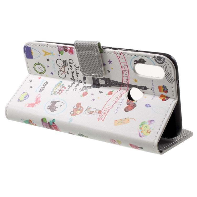 Pattern Printing Wallet Stand Leather Phone Cover for Huawei P20 Lite / Nova 3e - Palettes Sweet Street