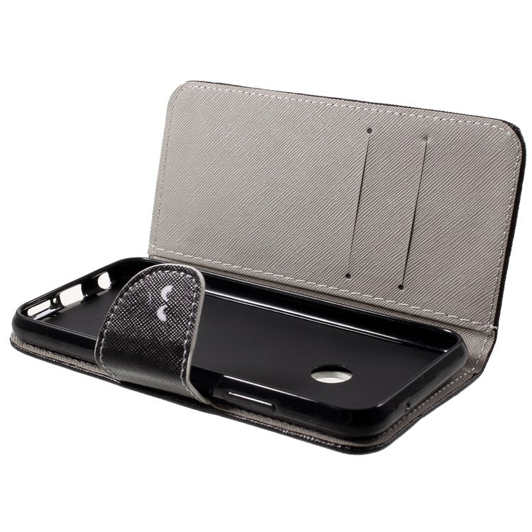 For Huawei P20 Lite / Nova 3e Pattern Printing Leather Wallet Casing - Do not Touch My Phone