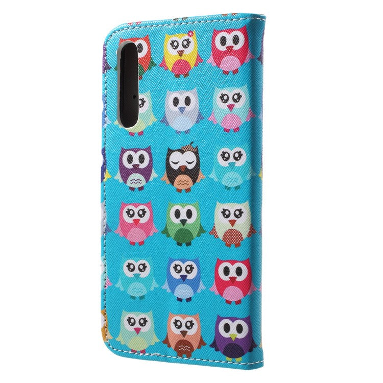 Pattern Printing Wallet Leather Protection Case for Huawei P20 Pro - Multiple Owls