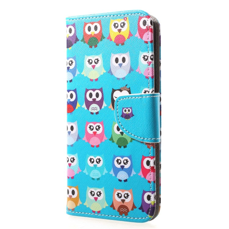 Pattern Printing Wallet Leather Protection Case for Huawei P20 Pro - Multiple Owls