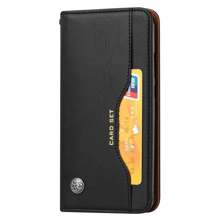 Auto-absorbed Leather Stand Phone Case for Huawei P20 Lite / Nova 3e - Black