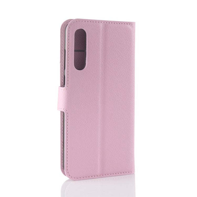 Litchi Texture Stand Wallet Stand Phone Leather Case for Huawei P20 Pro Mobile Phone Accessory - Pink