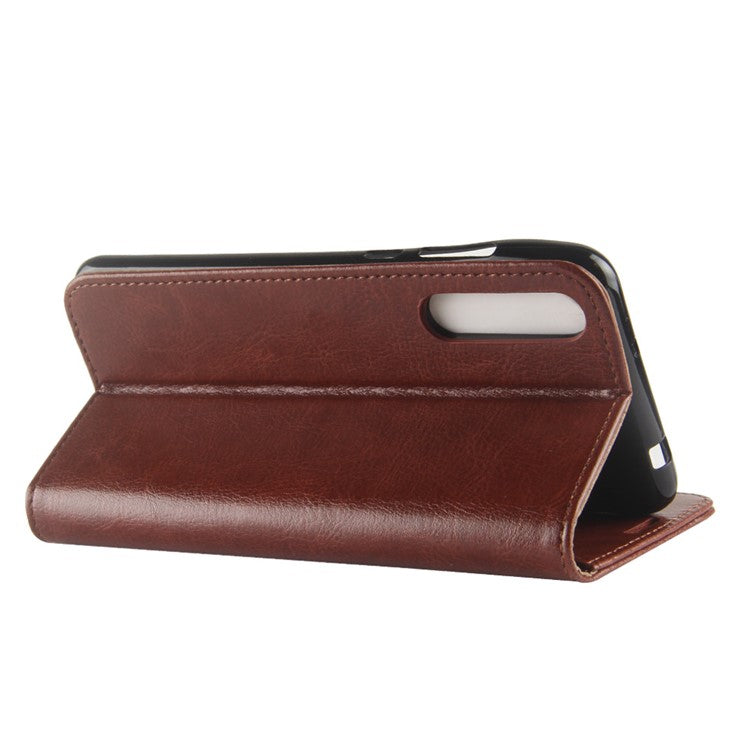 For Huawei P20 Pro Crazy Horse PU Leather Wallet Stand Cell Phone Case Cell Phone Accessories - Brown