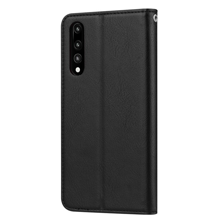 Auto-absorbed Leather Stand Phone Casing for Huawei P20 Pro - Black