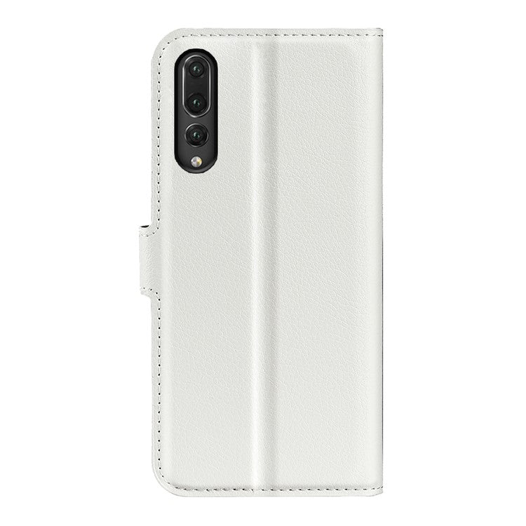 For Huawei P20 Litchi Texture Wallet Stand Leather Phone Accessory Case - White