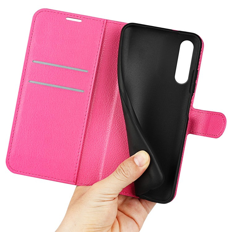 For Huawei P20 Litchi Texture Wallet Stand Leather Phone Accessory Case - Rose