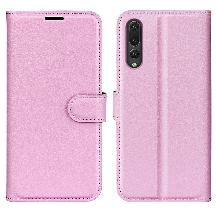 For Huawei P20 Litchi Texture Wallet Stand Leather Phone Accessory Case - Pink