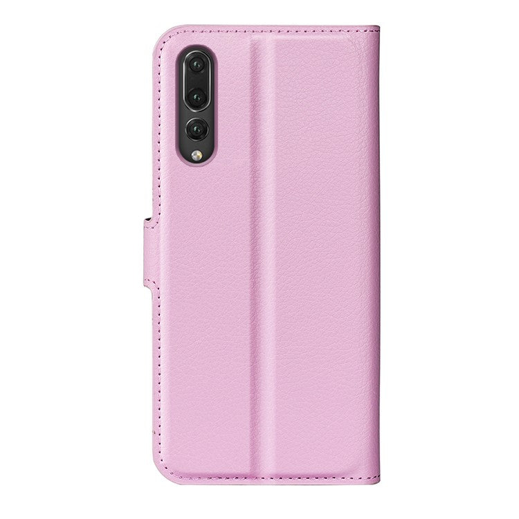For Huawei P20 Litchi Texture Wallet Stand Leather Phone Accessory Case - Pink