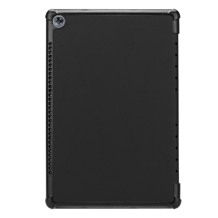 Stable Tri-fold Stand Leather Case with Stand for Huawei MediaPad M5 10 / M5 10 (Pro) - Black