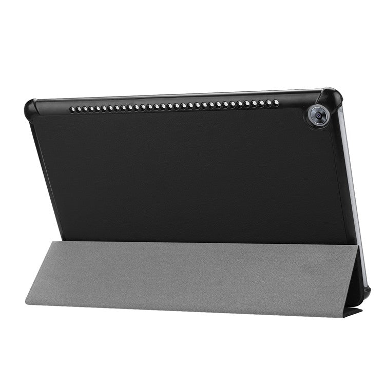 Stable Tri-fold Stand Leather Case with Stand for Huawei MediaPad M5 10 / M5 10 (Pro) - Black